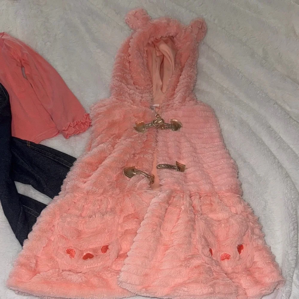 3T Little Lass Adorable Pink Bear Outfit Set - Picture 8 of 8